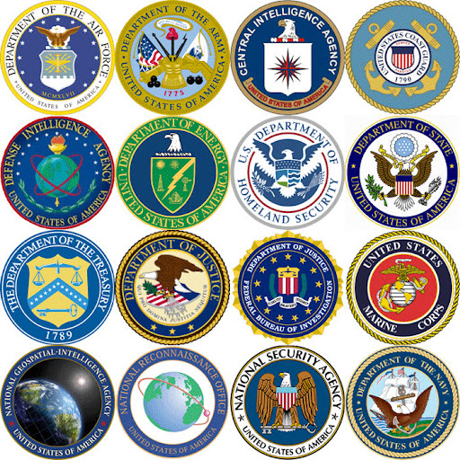 Seals Of 16 U S Government Agencies Forming The US National 